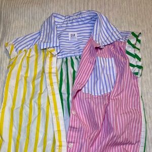 Gap sleeveless button down dress